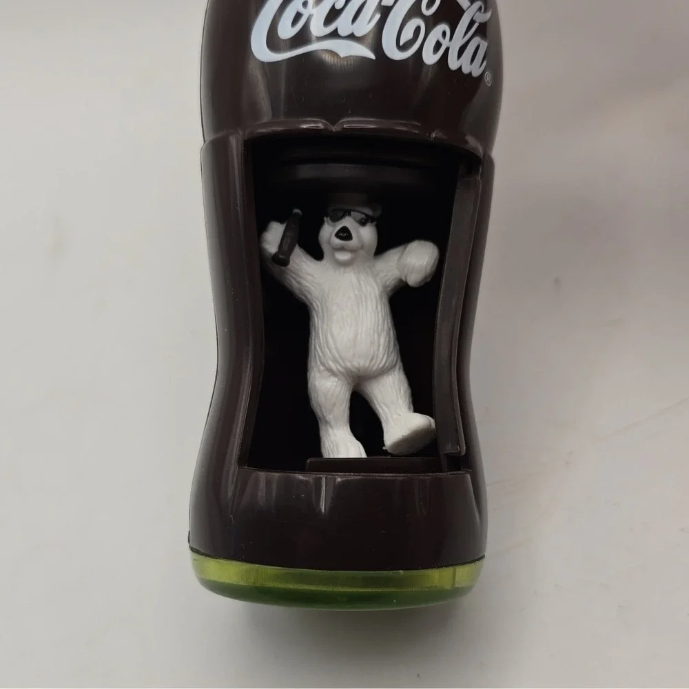 Coca-Cola Polar Bear Coke Bottle Figurine Soda Advertising, Black Green White